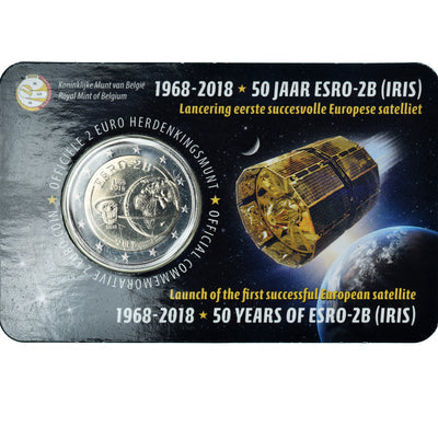 Belgia, 
            
               2 Euro, 
            
               Satellite ESRO-2B