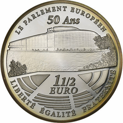 Francja, 
            
               1-1/2 Euro, 
            
               Le Parlement Européen