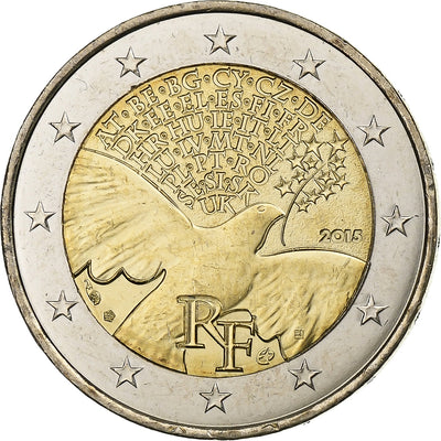 Francja, 
            
               2 Euro, 
            
               Construction de la paix