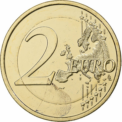 Finlandia, 
            
               2 Euro, 
            
               gold-plated coin