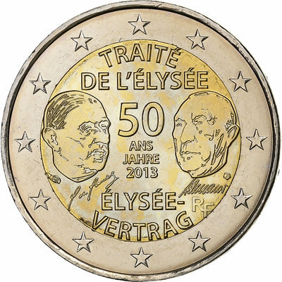 Francja, 
            
               2 Euro, 
            
               Traité de l'Elysée