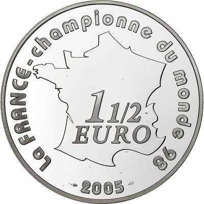 Francja, 
            
               1 1/2 Euro, 
            
               La France - Championne du monde 98