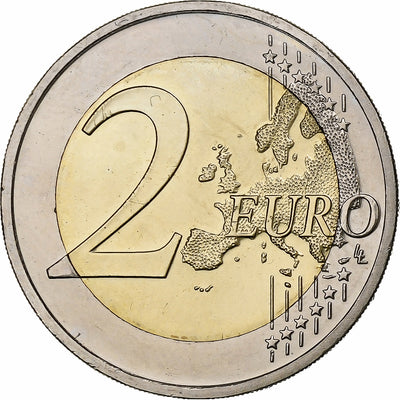 Łotwa, 
            
               2 Euro, 
            
               30 ans   Drapeau européen