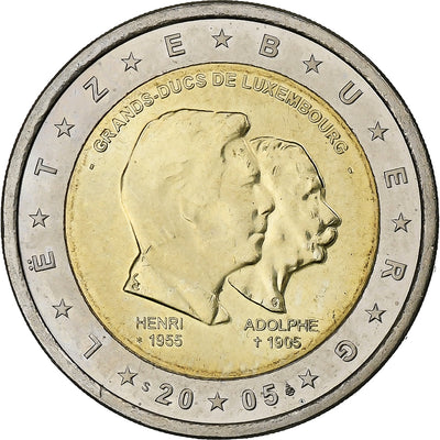 Luksemburg, 
            
               2 Euro, 
            
               Henri and Adolphe