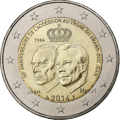 Luksemburg, 
            
               2 Euro, 
            
               Henri I Golden Jubilee