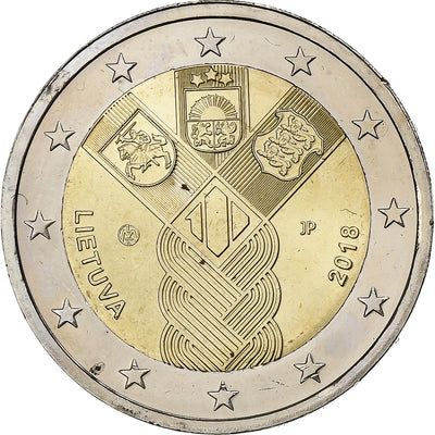 Litwa, 
            
               2 Euro, 
            
               100th Anniversary of the Baltic States