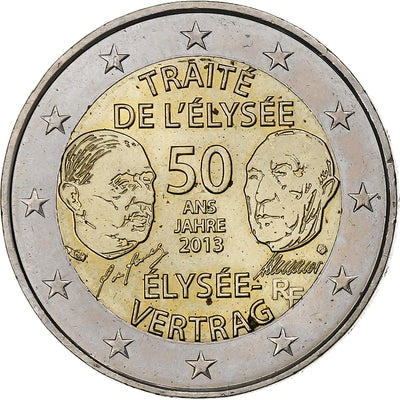 Francja, 
            
               2 Euro, 
            
               Élysée Treaty