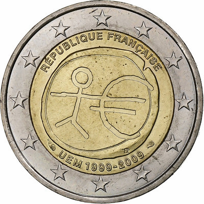 Francja, 
            
               2 Euro, 
            
               10 Years of EMU