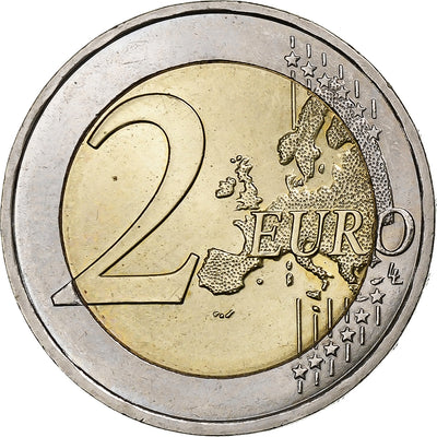 Francja, 
            
               2 Euro, 
            
               Stylized tree