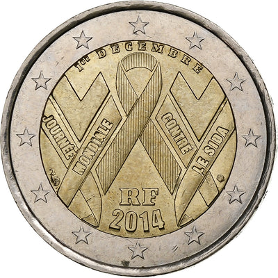 Francja, 
            
               2 Euro, 
            
               World AIDS Day