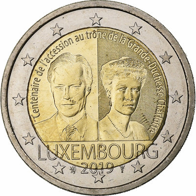 Luksemburg, 
            
               2 Euro, 
            
               Henri I Grand Duchess Charlotte