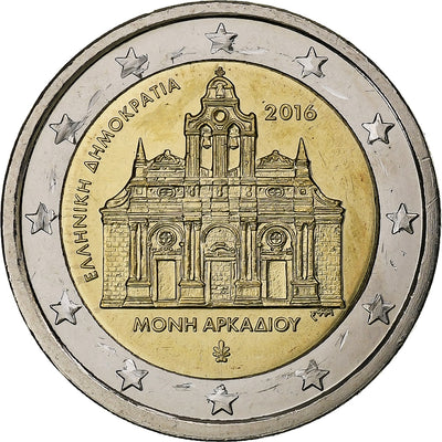 Grecja, 
            
               2 Euro, 
            
               Arkadi Monastery