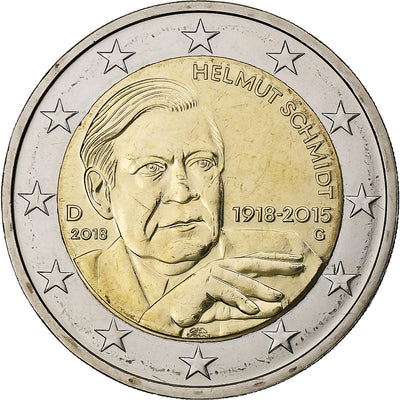 Niemcy, 
            
               2 Euro, 
            
               Helmut Schmidt