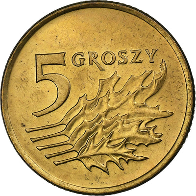 Polska, 
            
               5 Groszy, 
            
               1992