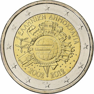 Grecja, 
            
               2 Euro, 
            
               €uro 2002-2012