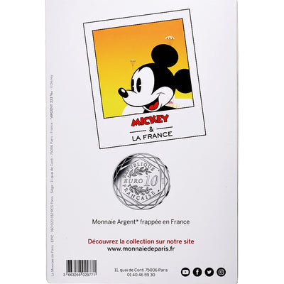 Francja, 
            
               10 Euro, 
            
               Mickey Libre comme l'air