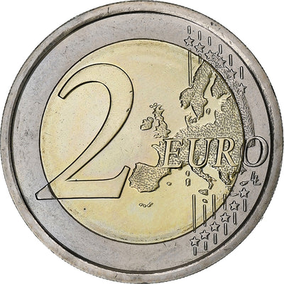 San Marino, 
            
               2 Euro, 
            
               Riunificazione della Germania (25° Anniv.)