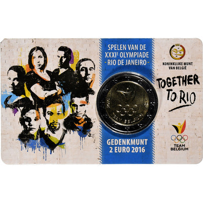 Belgia, 
            
               2 Euro, 
            
               Summer Olympics Rio de Janeiro