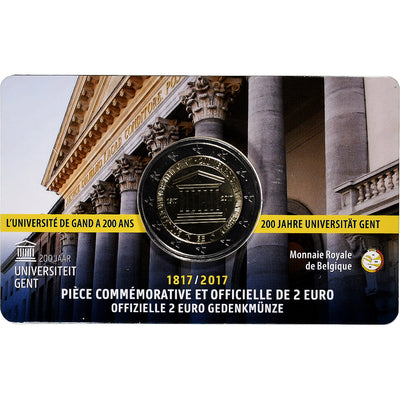 Belgia, 
            
               2 Euro, 
            
               200 ans de l'Université de Gand