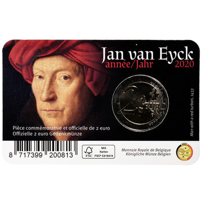 Belgia, 
            
               2 Euro, 
            
               Jan Van Eyck