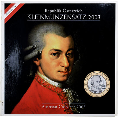 Austria, 
            
               Set 1 ct. - 2 Euro, 
            
               Mozart