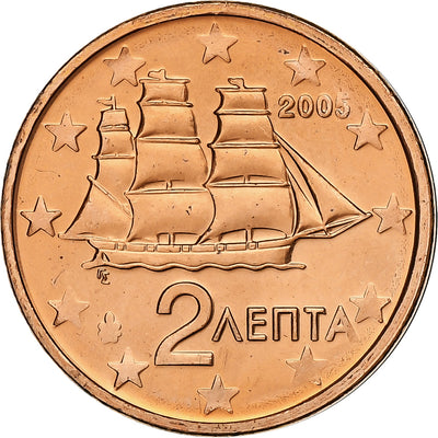 Grecja, 
            
               2 Euro Cent, 
            
               2005