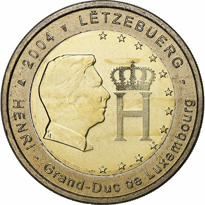 Luksemburg, 
            
               2 Euro, 
            
               Henri I Monogramme