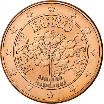 Austria, 
            
               5 Euro Cent, 
            
               2008