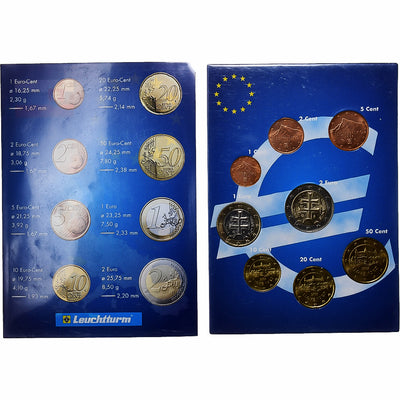 Słowacja, 
            
               Set 1 ct. - 2 Euro, 
            
               2002