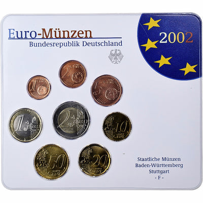 Niemcy, 
            
               1 Cent to 2 Euro, 
            
               BU