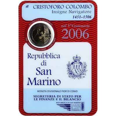 San Marino, 
            
               2 Euro, 
            
               Christopher Colombus