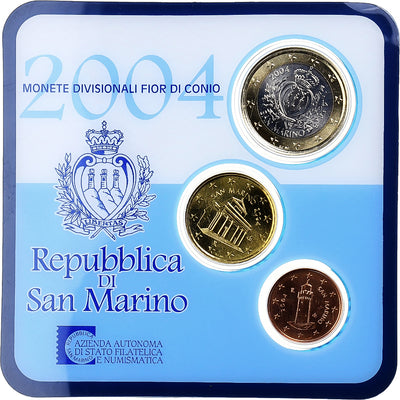 San Marino, 
            
               1 c. + 10 c. + 1€, 
            
               FDC