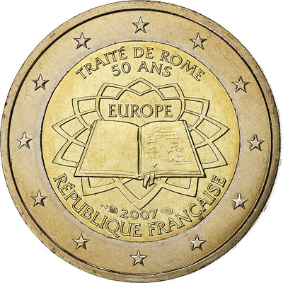 Francja, 
            
               2 Euro, 
            
               Traité de Rome