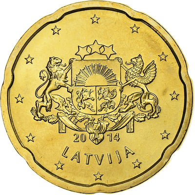 Łotwa, 
            
               20 Euro Cent, 
            
               BU