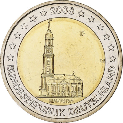 Niemcy, 
            
               2 Euro, 
            
               Cathédrale de Hambourg