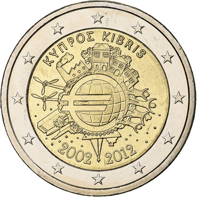 Cypr, 
            
               2 Euro, 
            
               Introduction de l'euro