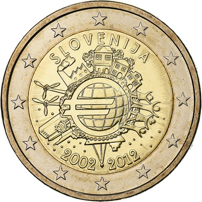 Słowenia, 
            
               2 Euro, 
            
               Introduction de l'euro