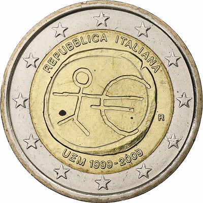 Włochy, 
            
               2 Euro, 
            
               Union économique et monétaire