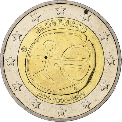 Słowacja, 
            
               2 Euro, 
            
               Union économique et monétaire