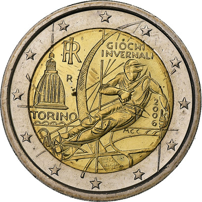 Włochy, 
            
               2 Euro, 
            
               Turin Winter Olympic Games