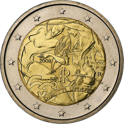 Włochy, 
            
               2 Euro, 
            
               Human Rights