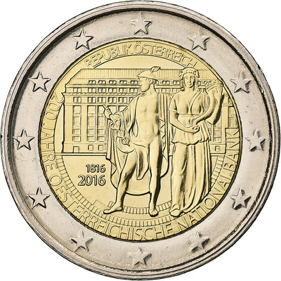 Austria, 
            
               2 Euro, 
            
               200th Anniversary - National Bank