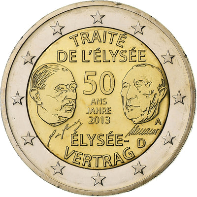 Niemcy, 
            
               2 Euro, 
            
               50 ans du traité de l'Élysée