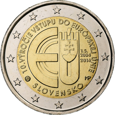 Słowacja, 
            
               2 Euro, 
            
               10th Anniversary - Accession to the European Union