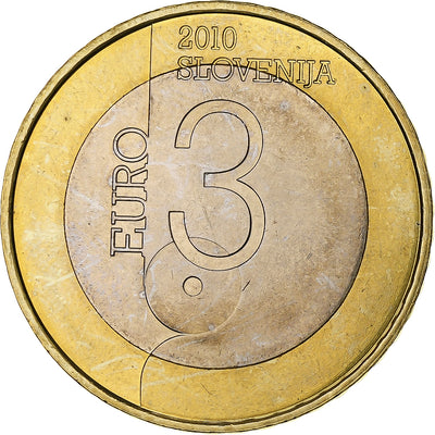 Słowenia, 
            
               3 Euro, 
            
               World Book Capital