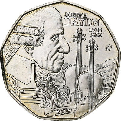 Austria, 
            
               5 Euro, 
            
               Joseph Haydn