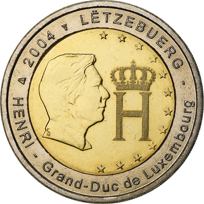 Luksemburg, 
            
               2 Euro, 
            
               Monogramme of Henri I