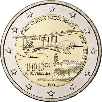 Malta, 
            
               2 Euro, 
            
               First Flight Collection