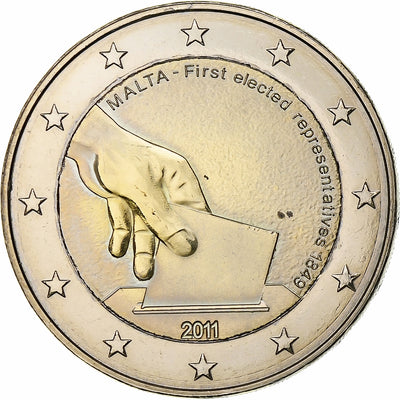 Malta, 
            
               2 Euro, 
            
               First elected representatives