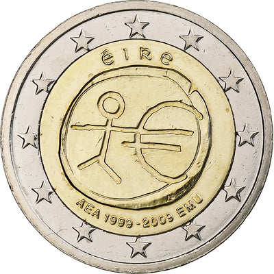 Irlandia, 
            
               2 Euro, 
            
               Union économique et monétaire